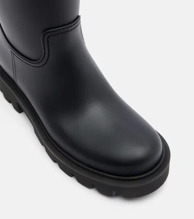 Moncler Rubber Kickstream Boots With Drawstring In Black
