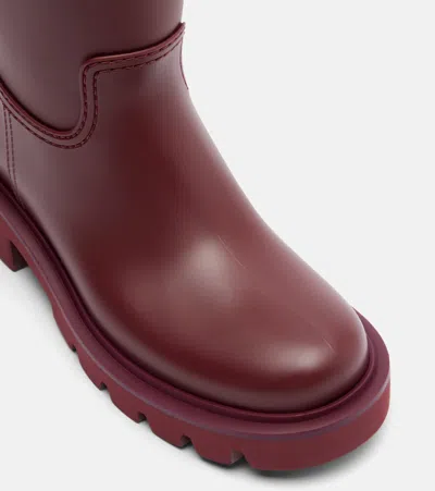 Moncler Kickstream Knee High Rain Boot In Burgundy