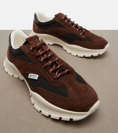 Prada Suede Sneakers In Multi