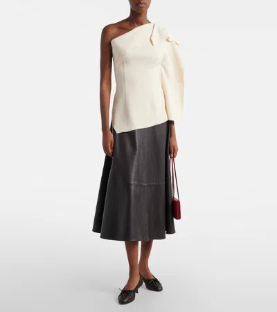 Herbert Levine Gather Around Ruched Leather Pumps In Multi
