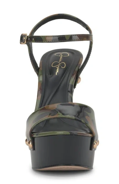 Jessica Simpson Calenta Ankle Strap Platform Sandal In Multi