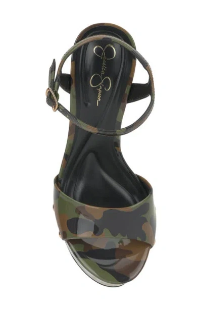 Jessica Simpson Calenta Ankle Strap Platform Sandal In Multi