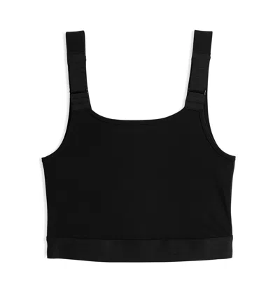 Tomboyx Adjustable Compression Crop Top In Black