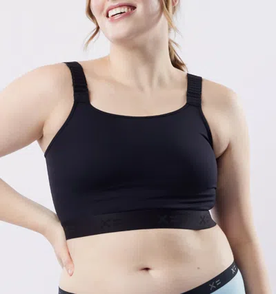 Tomboyx Adjustable Compression Crop Top In Black