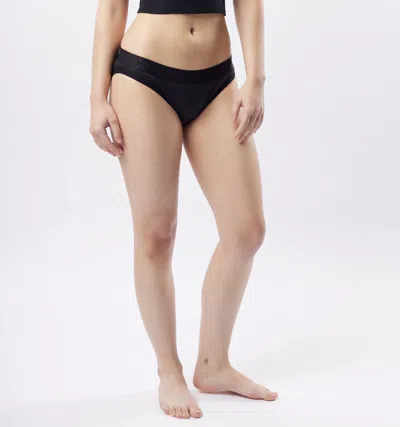 Tomboyx Period Proof Moderate Absorbency Bikini In Pure Black