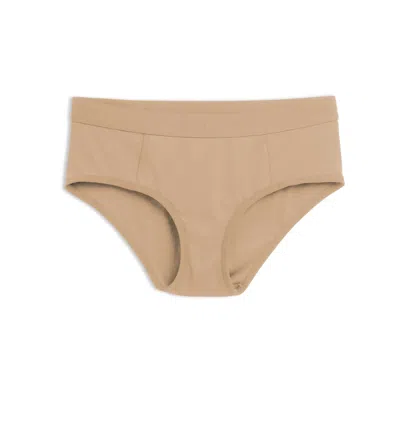 Tomboyx Smoothtuck Tucking Hi Leg Bikini In Brown