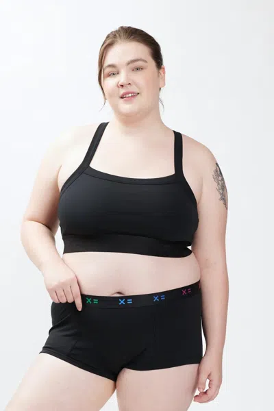 Tomboyx Scoop Soft Stretch Cotton Bralette In Brown