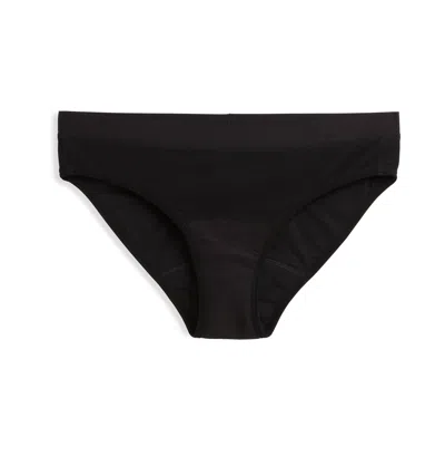 Tomboyx Period Proof Moderate Absorbency Bikini In Pure Black
