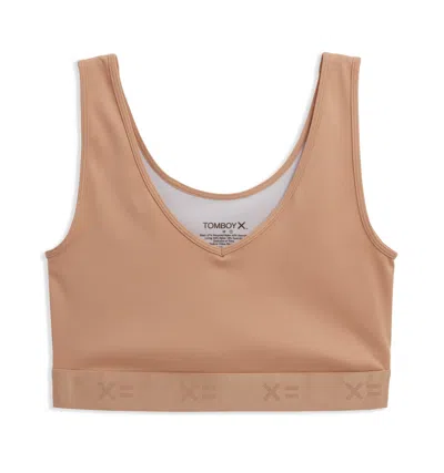 Tomboyx V Neck Compression Top In Brown