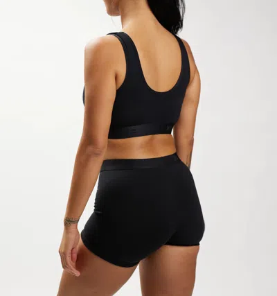 Tomboyx Essentials Soft Bra In Black Rainbow Logo