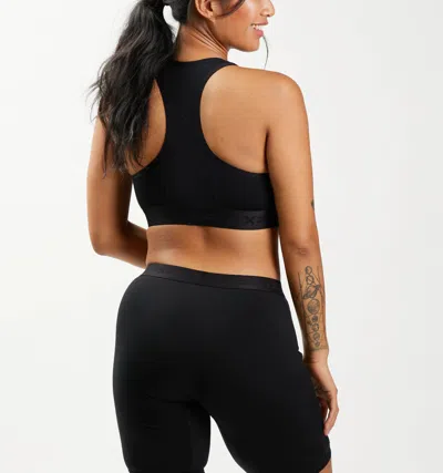 Tomboyx Racerback Soft Bra In Black Rainbow Logo