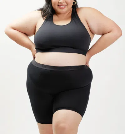 Tomboyx Racerback Soft Bra In Black Rainbow Logo