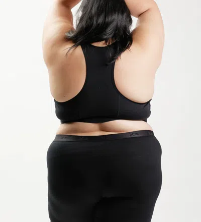Tomboyx Racerback Soft Bra In Black Rainbow Logo