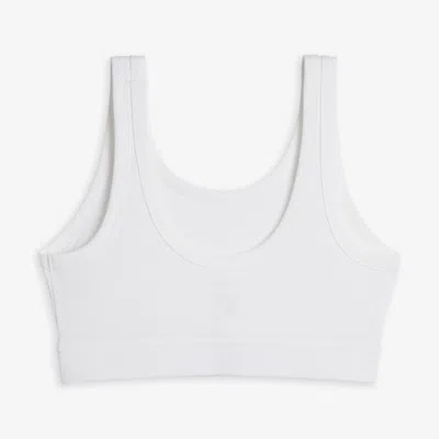Tomboyx Bamboo Rib Essentials Soft Bra In White
