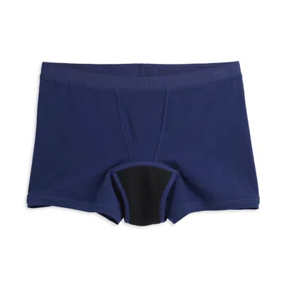Tomboyx First Line Stretch Cotton Period 4.5-inch Trunks In Blue
