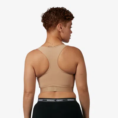 Tomboyx Compression Plus Racerback Crop Top In Brown