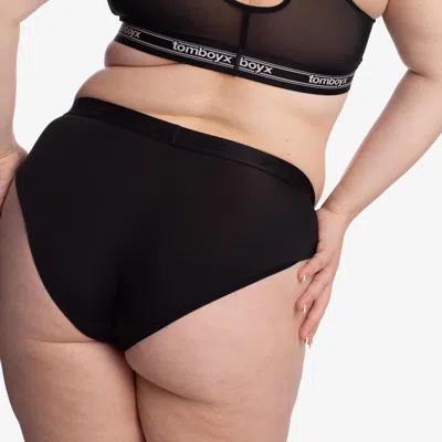 Tomboyx Period Proof Moderate Absorbency Bikini In Pure Black