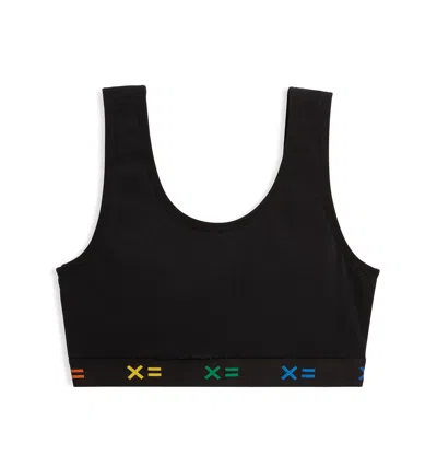 Tomboyx Essentials Soft Bra In Black X Rainbow