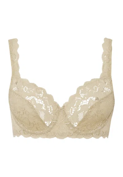Hanro Luxury Moments Lace Unlined Underwire Bra In White