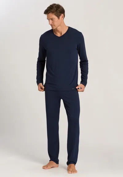 Hanro Casuals Drawstring Pants In Blue