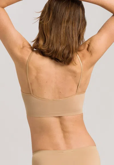 Hanro Touch Feeling Spaghetti Crop Top In Neutral