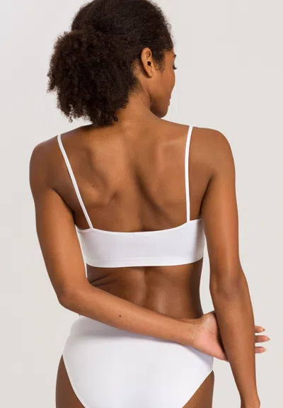Hanro Touch Feeling Cropped Stretch-jersey Bra In White