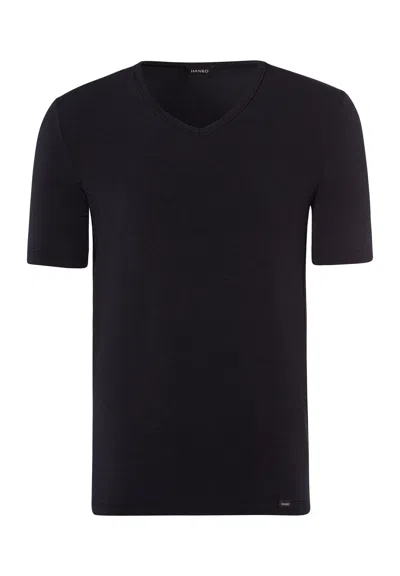Hanro Slim-fit Mercerised Stretch-cotton Jersey T-shirt In Black