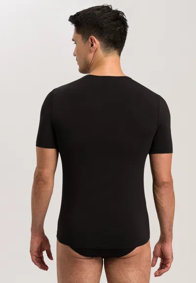 Hanro Slim-fit Mercerised Stretch-cotton Jersey T-shirt In Black