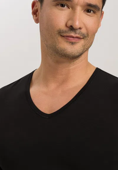 Hanro Slim-fit Mercerised Stretch-cotton Jersey T-shirt In Black