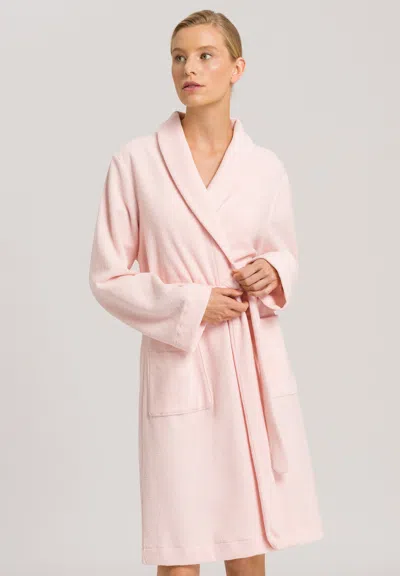 Hanro Robe Selection Shawl Collar Robe In Pink