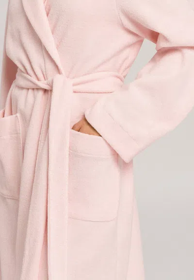 Hanro Robe Selection Shawl Collar Robe In Pink