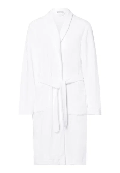 Hanro Robe Selection Shawl Collar Robe In White