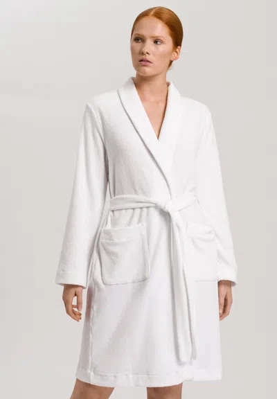 Hanro Robe Selection Shawl Collar Robe In White