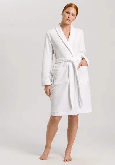 Hanro Robe Selection Shawl Collar Robe In White