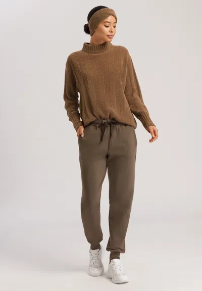 Hanro Knits Mockneck Wool Blend Pullover In Brown