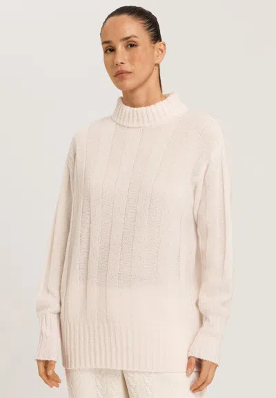 Hanro Knits Mockneck Wool Blend Pullover In White
