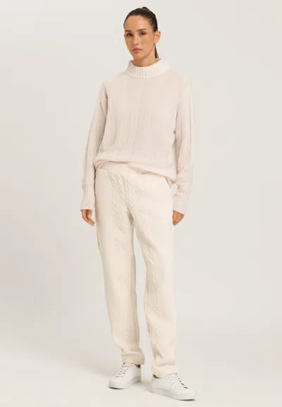 Hanro Knits Mockneck Wool Blend Pullover In White