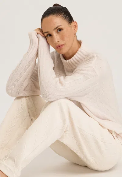 Hanro Knits Mockneck Wool Blend Pullover In White