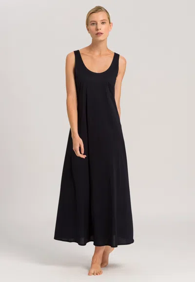 Hanro Deluxe Mercerized Pima Cotton Nightgown In Black