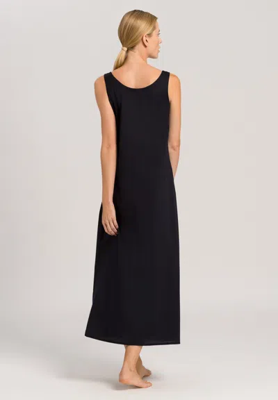 Hanro Deluxe Mercerized Pima Cotton Nightgown In Black