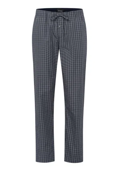 Hanro Night And Day Cotton Woven Pants In Blue