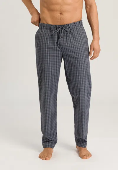 Hanro Night And Day Cotton Woven Pants In Blue