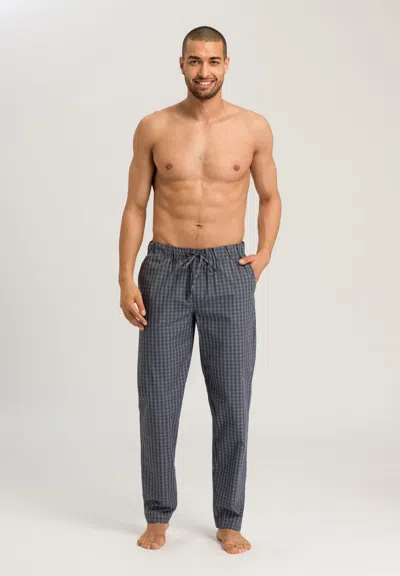 Hanro Night And Day Cotton Woven Pants In Blue