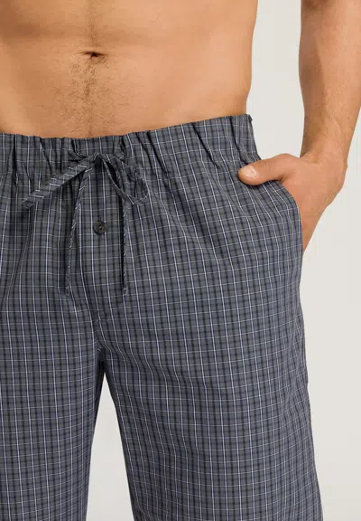 Hanro Night And Day Cotton Woven Pants In Blue