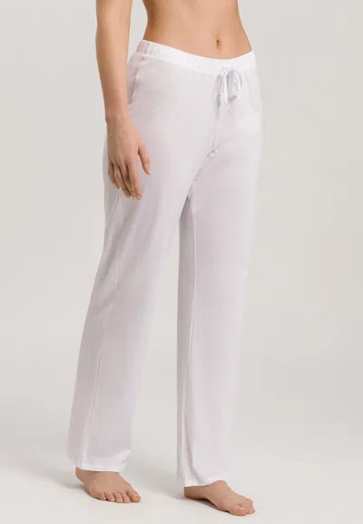 Hanro Cotton Deluxe Cotton Drawstring Pants In White