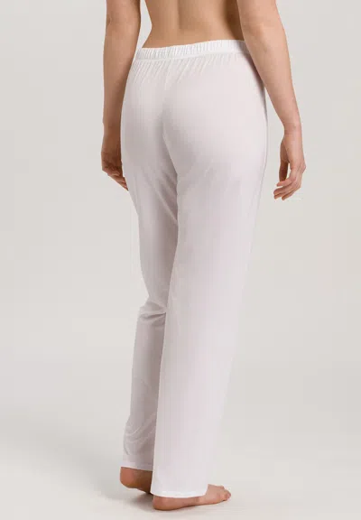 Hanro Cotton Deluxe Cotton Drawstring Pants In White