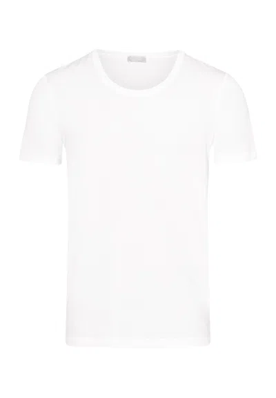 Hanro Cotton Superior Cotton Crew Neck T-shirt In White