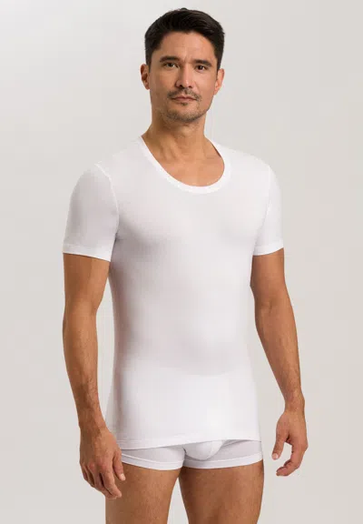 Hanro Cotton Superior Cotton Crew Neck T-shirt In White