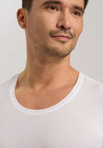 Hanro Cotton Superior Cotton Crew Neck T-shirt In White