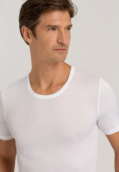Hanro Cotton Pure Fitted Cotton Crew Neck T-shirt In Multi
